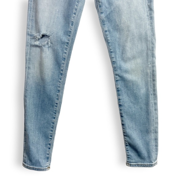 Agolde Sophie Ankle Jeans Slim Leg Light Wash Distressed Denim Sz 25 - Picture 4 of 11